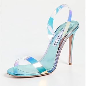 Aquazzura So Nude Plexi Sandal 105